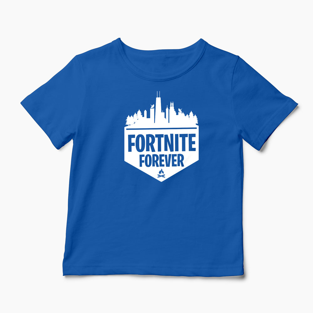 Tricou Fortnite Forever - Copii-Albastru Regal